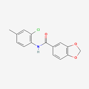 molecular formula C15H12ClNO3 B5755070 N-(2-chloro-4-methylphenyl)-1,3-benzodioxole-5-carboxamide 