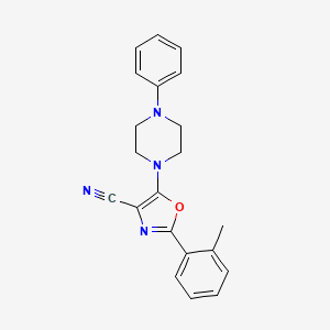 molecular formula C21H20N4O B5755084 2-(2-methylphenyl)-5-(4-phenyl-1-piperazinyl)-1,3-oxazole-4-carbonitrile 