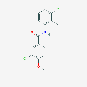 molecular formula C16H15Cl2NO2 B5755105 3-chloro-N-(3-chloro-2-methylphenyl)-4-ethoxybenzamide 