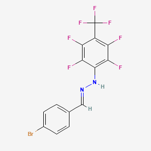 molecular formula C14H6BrF7N2 B5755118 4-bromobenzaldehyde [2,3,5,6-tetrafluoro-4-(trifluoromethyl)phenyl]hydrazone 
