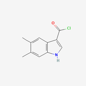 molecular formula C11H10ClNO B575512 5,6-Dimethyl-1h-indole-3-carbonyl chloride CAS No. 159730-25-3