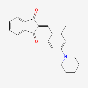 molecular formula C22H21NO2 B5755129 2-[2-methyl-4-(1-piperidinyl)benzylidene]-1H-indene-1,3(2H)-dione 