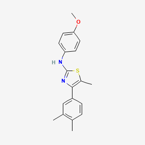molecular formula C19H20N2OS B5755134 4-(3,4-dimethylphenyl)-N-(4-methoxyphenyl)-5-methyl-1,3-thiazol-2-amine 