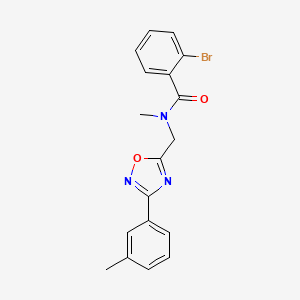 molecular formula C18H16BrN3O2 B5755137 2-bromo-N-methyl-N-{[3-(3-methylphenyl)-1,2,4-oxadiazol-5-yl]methyl}benzamide 
