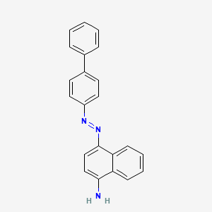 molecular formula C22H17N3 B575515 4-(1-Amino-4-naphthylazo)diphenyl CAS No. 169798-41-8