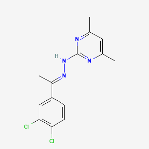molecular formula C14H14Cl2N4 B5755177 1-(3,4-dichlorophenyl)ethanone (4,6-dimethyl-2-pyrimidinyl)hydrazone 