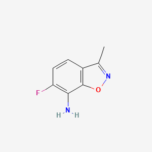 molecular formula C8H7FN2O B575518 6-Fluoro-3-methylbenzo[d]isoxazol-7-amine CAS No. 189437-53-4