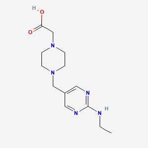 molecular formula C13H21N5O2 B5755191 (4-{[2-(ethylamino)pyrimidin-5-yl]methyl}piperazin-1-yl)acetic acid 