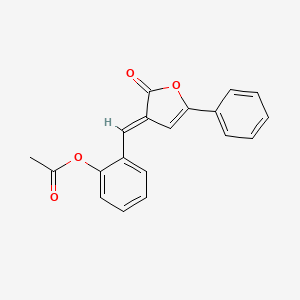 molecular formula C19H14O4 B5755206 2-[(2-oxo-5-phenyl-3(2H)-furanylidene)methyl]phenyl acetate 