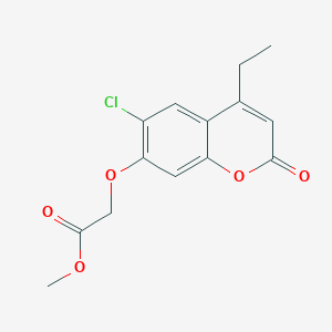 methyl [(6-chloro-4-ethyl-2-oxo-2H-chromen-7-yl)oxy]acetate