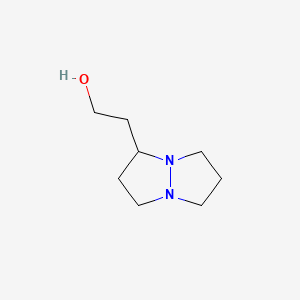 molecular formula C8H16N2O B575524 2-(Hexahydropyrazolo[1,2-a]pyrazol-1-yl)ethanol CAS No. 160281-82-3
