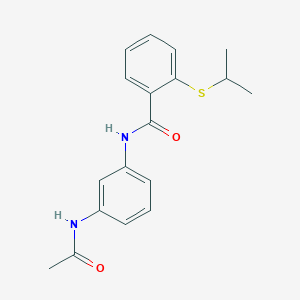 molecular formula C18H20N2O2S B5755240 N-[3-(acetylamino)phenyl]-2-(isopropylthio)benzamide 
