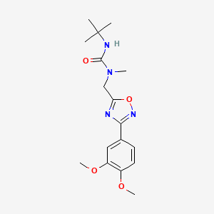 molecular formula C17H24N4O4 B5755246 N'-(tert-butyl)-N-{[3-(3,4-dimethoxyphenyl)-1,2,4-oxadiazol-5-yl]methyl}-N-methylurea 