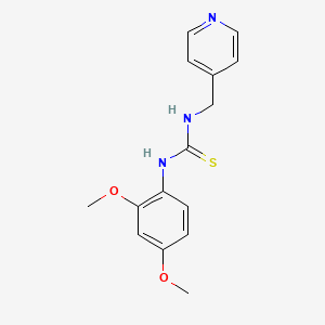molecular formula C15H17N3O2S B5755264 N-(2,4-dimethoxyphenyl)-N'-(4-pyridinylmethyl)thiourea 