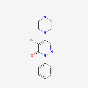 molecular formula C15H17BrN4O B5755274 4-bromo-5-(4-methyl-1-piperazinyl)-2-phenyl-3(2H)-pyridazinone 