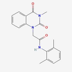 molecular formula C19H19N3O3 B5755277 N-(2,6-dimethylphenyl)-2-(3-methyl-2,4-dioxo-3,4-dihydro-1(2H)-quinazolinyl)acetamide 