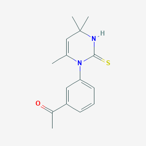 1-[3-(4,4,6-trimethyl-2-thioxo-3,4-dihydro-1(2H)-pyrimidinyl)phenyl]ethanone