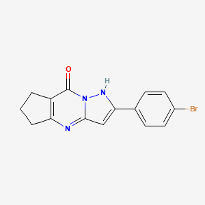 molecular formula C15H12BrN3O B5755291 2-(4-bromophenyl)-6,7-dihydro-5H-cyclopenta[d]pyrazolo[1,5-a]pyrimidin-8-ol 