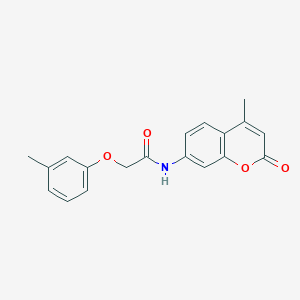 molecular formula C19H17NO4 B5755296 N-(4-methyl-2-oxo-2H-chromen-7-yl)-2-(3-methylphenoxy)acetamide 