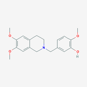 molecular formula C19H23NO4 B5755356 5-[(6,7-dimethoxy-3,4-dihydro-2(1H)-isoquinolinyl)methyl]-2-methoxyphenol 