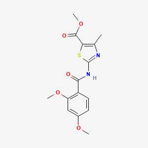 molecular formula C15H16N2O5S B5755362 methyl 2-[(2,4-dimethoxybenzoyl)amino]-4-methyl-1,3-thiazole-5-carboxylate 