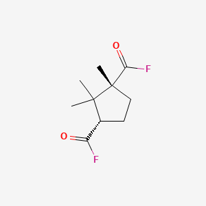 molecular formula C10H14F2O2 B575537 (1R,3S)-1,2,2-Trimethylcyclopentane-1,3-dicarbonyl difluoride CAS No. 193280-15-8