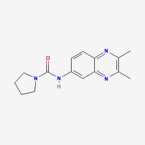molecular formula C15H18N4O B5755377 N-(2,3-dimethyl-6-quinoxalinyl)-1-pyrrolidinecarboxamide 