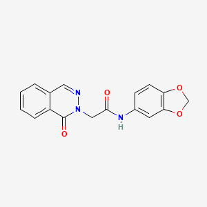 molecular formula C17H13N3O4 B5755383 N-1,3-benzodioxol-5-yl-2-(1-oxo-2(1H)-phthalazinyl)acetamide 
