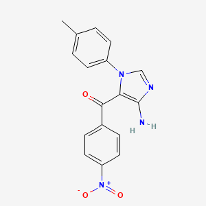 molecular formula C17H14N4O3 B5755394 [4-amino-1-(4-methylphenyl)-1H-imidazol-5-yl](4-nitrophenyl)methanone 