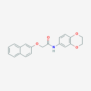 molecular formula C20H17NO4 B5755401 N-(2,3-dihydro-1,4-benzodioxin-6-yl)-2-(2-naphthyloxy)acetamide 