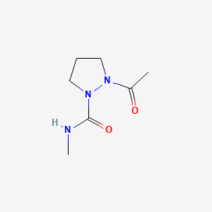 molecular formula C7H13N3O2 B575541 2-Acetyl-N-methylpyrazolidine-1-carboxamide CAS No. 173414-21-6