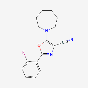 molecular formula C16H16FN3O B5755417 5-(1-azepanyl)-2-(2-fluorophenyl)-1,3-oxazole-4-carbonitrile 