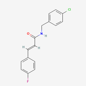 molecular formula C16H13ClFNO B5755419 N-(4-chlorobenzyl)-3-(4-fluorophenyl)acrylamide 