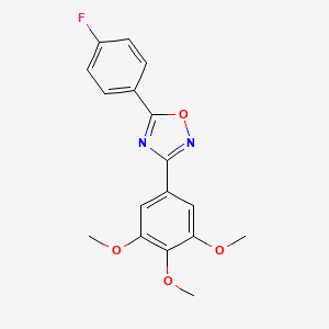 molecular formula C17H15FN2O4 B5755431 5-(4-fluorophenyl)-3-(3,4,5-trimethoxyphenyl)-1,2,4-oxadiazole 
