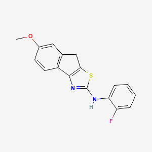 molecular formula C17H13FN2OS B5755432 N-(2-fluorophenyl)-6-methoxy-8H-indeno[1,2-d][1,3]thiazol-2-amine 