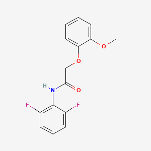 molecular formula C15H13F2NO3 B5755436 N-(2,6-difluorophenyl)-2-(2-methoxyphenoxy)acetamide 