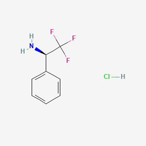molecular formula C8H9ClF3N B575544 (R)-2,2,2-Trifluoro-1-phenylethanamine hydrochloride CAS No. 189350-64-9