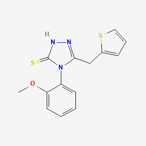 4-(2-methoxyphenyl)-5-(2-thienylmethyl)-2,4-dihydro-3H-1,2,4-triazole-3-thione