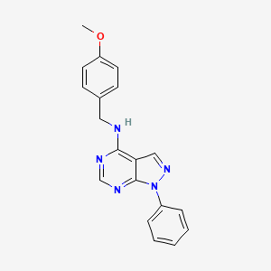 molecular formula C19H17N5O B5755457 N-(4-methoxybenzyl)-1-phenyl-1H-pyrazolo[3,4-d]pyrimidin-4-amine 