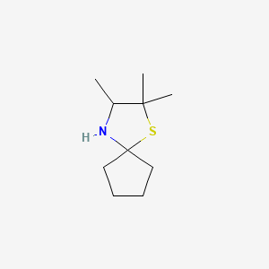 molecular formula C10H19NS B575546 2,2,3-Trimethyl-1-thia-4-azaspiro[4.4]nonane CAS No. 195259-31-5