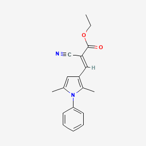 molecular formula C18H18N2O2 B5755498 ethyl 2-cyano-3-(2,5-dimethyl-1-phenyl-1H-pyrrol-3-yl)acrylate 
