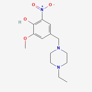molecular formula C14H21N3O4 B5755518 4-[(4-ethyl-1-piperazinyl)methyl]-2-methoxy-6-nitrophenol 