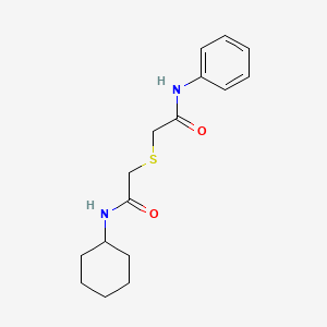 molecular formula C16H22N2O2S B5755528 2-[(2-anilino-2-oxoethyl)thio]-N-cyclohexylacetamide 