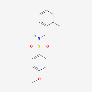 molecular formula C15H17NO3S B5755535 4-methoxy-N-(2-methylbenzyl)benzenesulfonamide 