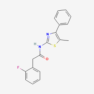 2-(2-fluorophenyl)-N-(5-methyl-4-phenyl-1,3-thiazol-2-yl)acetamide