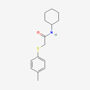 molecular formula C15H21NOS B5755544 N-cyclohexyl-2-[(4-methylphenyl)thio]acetamide 