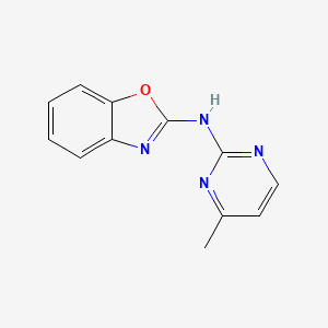 molecular formula C12H10N4O B5755549 N-(4-methyl-2-pyrimidinyl)-1,3-benzoxazol-2-amine 