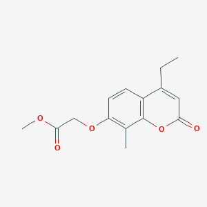 molecular formula C15H16O5 B5755564 methyl [(4-ethyl-8-methyl-2-oxo-2H-chromen-7-yl)oxy]acetate 