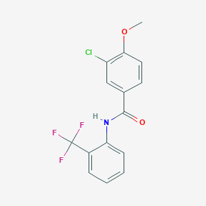 molecular formula C15H11ClF3NO2 B5755567 3-chloro-4-methoxy-N-[2-(trifluoromethyl)phenyl]benzamide CAS No. 853311-49-6