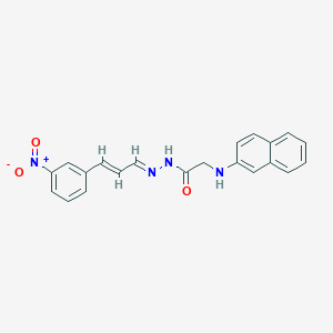 molecular formula C21H18N4O3 B5755573 2-(2-naphthylamino)-N'-[3-(3-nitrophenyl)-2-propen-1-ylidene]acetohydrazide 